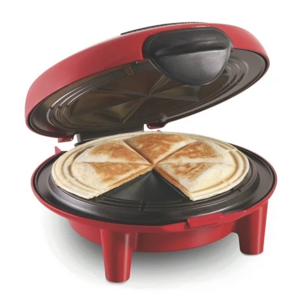 Hamilton Beach red Quesadilla Maker, 8" Round, Makes 6 Wedges 25409
